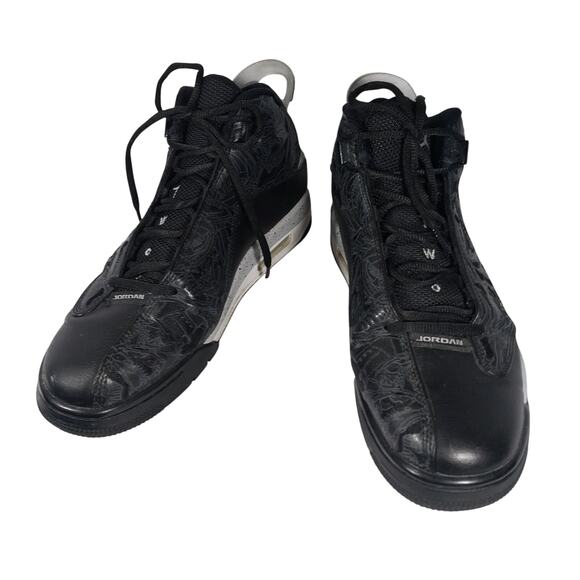 NIKE AIR JORDAN DUB ZERO! BLACK, GRAY, WHITE OREO BASKETBALL SNEAKERS! SZ 10.5 - Picture 4 of 11